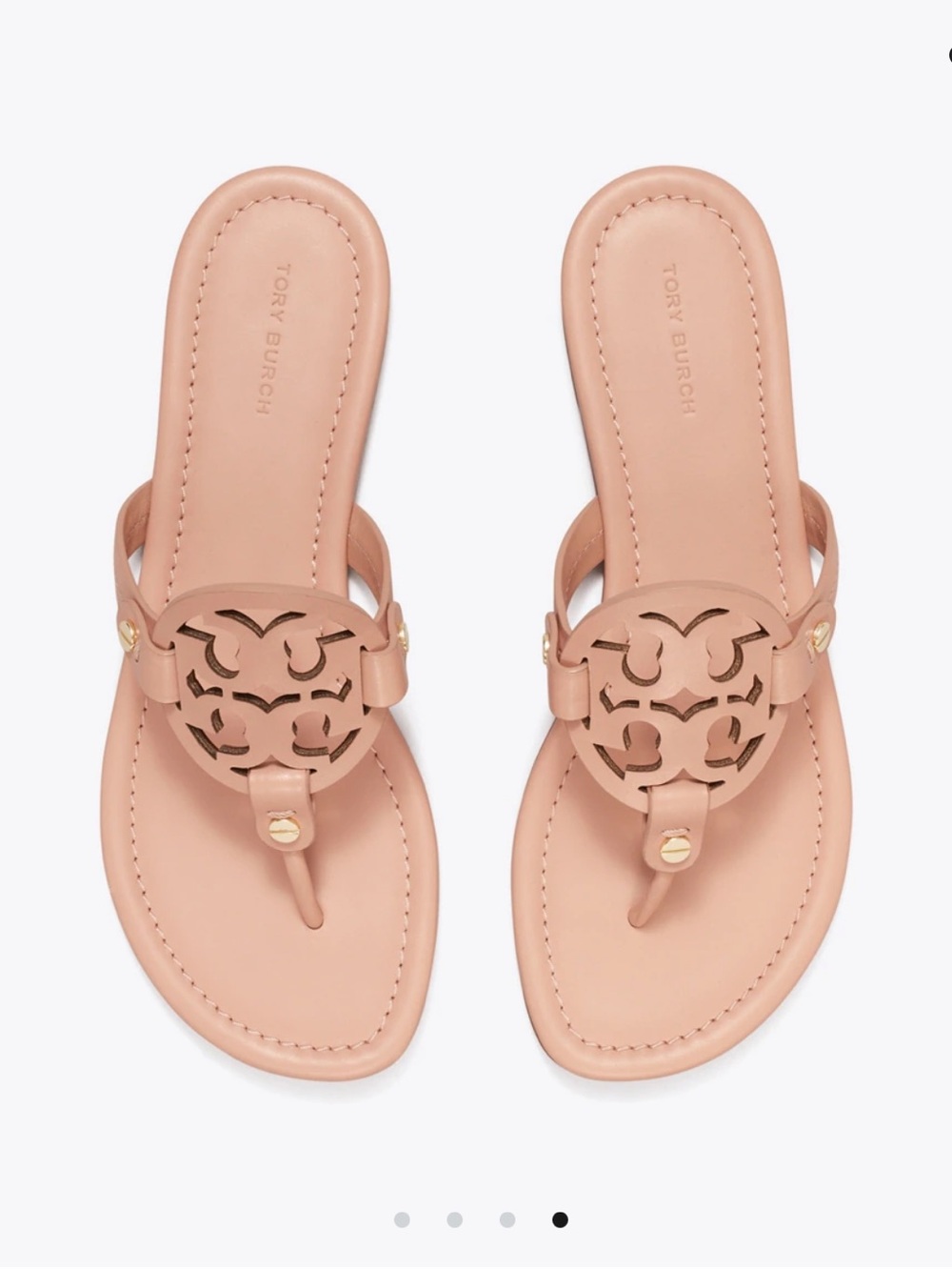Tory Burch Blush Beige Logo Thong Sandal